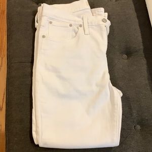Madewell Cali Demi Boot cut white jeans